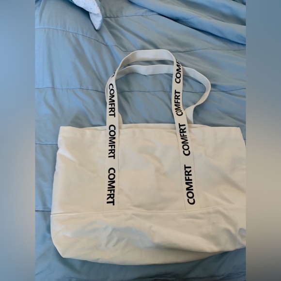 Comfrt White Tote Bag NWT - Picture 5 of 7